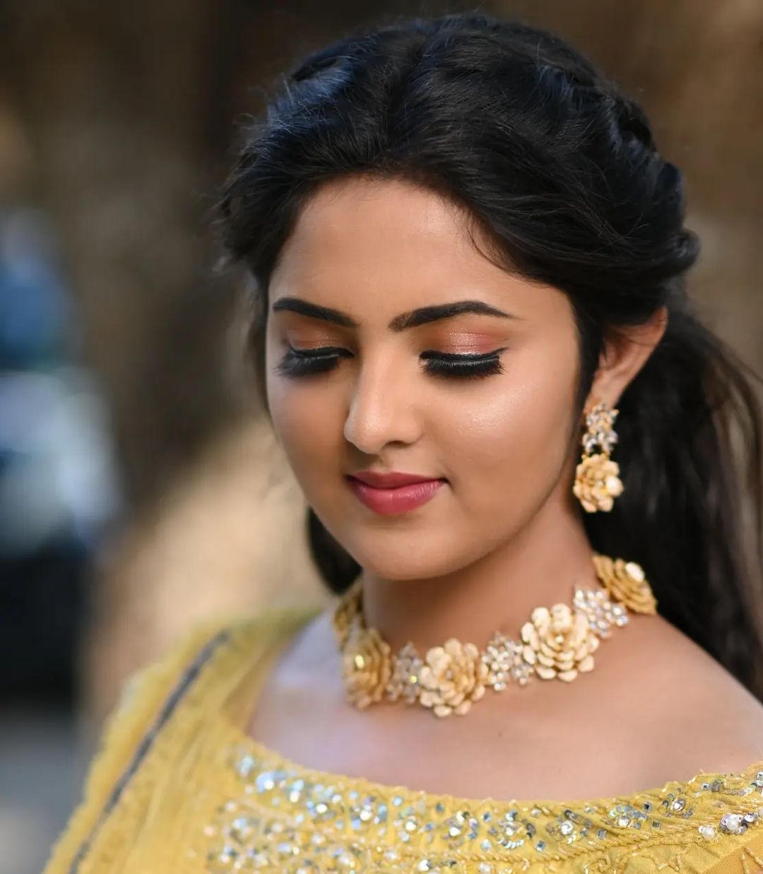 Indian TV Actress Radhika Preeti in Yellow Lehenga Choli